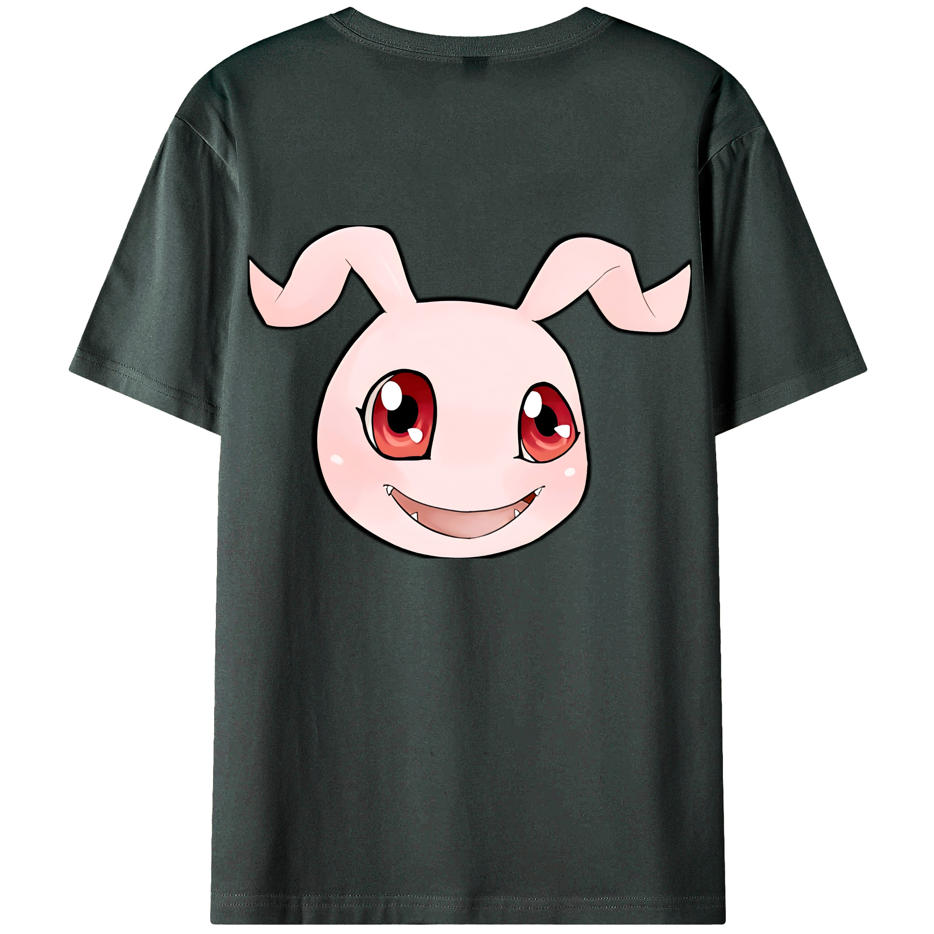 （画像用） Digimon デジタルモンスター/デジモン 綿100％ メンズ半袖Tシャツ（バックプリント） 通気性